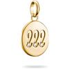 Thomas Sabo Charm Club Connect CC1249-414-14 - Ciondolo con numero di angeli 222, placcato oro 18 carati, in argento 925 riciclato