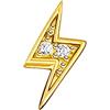 Thomas Sabo - Orecchini a bottone argento sterling zirconia_cubica Donna, Oro, one size - H2217-414-14, Single Earrings Golden Lightening
