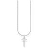 Thomas Sabo Collana con lettera T, in argento Sterling 925 con zirconi, Argento, KE2259-051-14