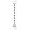 Thomas Sabo Orecchino da donna con ciondolo per orecchio, pietra bianca, lungo, argento sterling 925, 1 pezzo