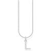 Thomas Sabo Collana con lettera L, in argento Sterling 925 con zirconi, Argento, KE2251-051-14
