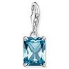 Thomas Sabo Ciondolo Charm Le Signore Argento Sterling 925 Non applicabile Altra Forma 1871 009 31, Ciondolo color argento con grande pietra blu