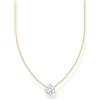 THOMAS SABO Collana in argento placcato oro KE2210-414-14, misura unica, Argento sterling, Zirconia cubica