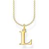 Thomas Sabo Collana in argento dorato con lettera L, Oro giallo, KE2021-413-39