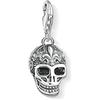 Thomas Sabo Fermaglio Charm Donna Argento 1546 637 21, Ciondolo a forma di teschio color argento lavorato