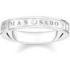 THOMAS SABO Anello da donna in argento Sterling 925 con pietre bianche TR2253-051-14, 60, metallo prezioso