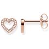 Thomas Sabo orecchini da donna a perno cuori zirconi argento sterling 925 H1945-051-14