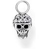 Thomas Sabo Orecchini da Donna con Ciondolo a Forma di Teschio in Argento Sterling 925