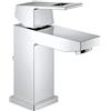 Grohe 23127000 Eurocube Miscelatore Monocomando per Lavabo, Taglia S, con Astina a Saltarello, Tecnologia EcoJoy, Cromo