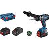 Bosch Professional BITURBO Trapano-avvitatore con percussione a batteria GSB 18V-150 C (coppia max. 150 Nm, batterie e caricabatteria non incl., L-BOXX 136)