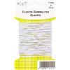 K3T Elastik 81110-K3T - Elastico rotondo in gomma, 1 mm x 10 m, colore: Bianco
