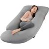 BATTOP Cuscino per gravidanza per dormire, cuscino premaman con copertura rinfrescante, supporto per schiena, fianchi, gambe, pancia per donne incinte, must have per la gravidanza