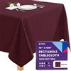 Gee Di Moda Tovaglia rettangolare, 178 x 305 cm, colore bordeaux, per tavolo rettangolare da 1,8 o 2,5 m, resistente e lavabile, per tavolo da buffet, feste di vacanza, cene, matrimoni e baby shower