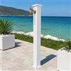 Fonderia Bongiovanni Fontana a colonna mod. Olimpia bianco RAL9010 con rubinetto cod.303/B