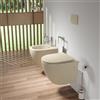 Parama Sanitari sospesi in ceramica khaki opaco vaso rimless sedile soft-close e bidet | Europa Small