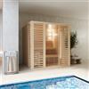 Parama Sauna finlandese da interno 180x160cm h190cm in legno hemlock | Abisko