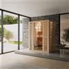 Parama Sauna finlandese da interno 150x120cm h190cm in legno hemlock | Abisko