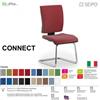 SEIPO CONNECT CN0060 Poltrona visitatore a slitta CROMATA SCHIENALE MEDIO SEIPO TESSUTO V