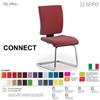 SEIPO CONNECT CN0060 Poltrona visitatore a slitta CROMATO SCHIENALE MEDIO SEIPO ECOPELLE D2