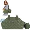 PETCUTE Borsa da Trasporto per Cani e Gatti,Impermeabile Borsa a Tracolla per Animali Domestici Fino a 10 Kg,Marsupio Per Cani di Piccola Taglia con Tappetino Rimovibile,Maniglia Comoda