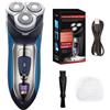INF Rasoio Elettrico - Rasoio Rotante 3 Testine Bagnato e a Secco Ricaricabile con Display LED Smart, 600mAh, Totalmente Lavabile, Bassa Rumorosità