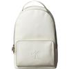 Calvin Klein Donna Zaino Sculpted Impression Slim con Scomparto per Laptop, Bianco (Lily White), Taglia Unica