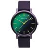 BERING 16934-999 Orologio unisex al quarzo, orologio da polso con cassa in alluminio lilla da 34 mm e quadrante verde/lilla, cinturino in silicone, vetro zaffiro, 3 ATM