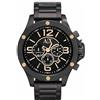 Armani Exchange Orologio da uomo, Movimento cronografo al quarzo e cassa da 48 mm con cinturino in acciaio, Grafite e nero