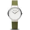 BERING 15531-800 Orologio da polso da donna al quarzo, cassa in acciaio inossidabile color argento da 31 mm e quadrante bianco, cinturino in silicone, vetro zaffiro, 5 ATM