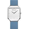 BERING 15832-700 Orologio da polso da donna al quarzo, cassa in acciaio inossidabile color argento da 32 mm e quadrante bianco, cinturino in silicone, vetro zaffiro, 3 ATM