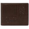 Fossil Portafoglio bifold verticale in pelle marrone Derrick da uomo