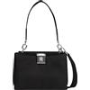 Tommy Hilfiger TH HER MED SATCHEL NYLON SV AW0AW18200 - Borsa a tracolla, da donna, taglia unica, colore: Nero, Nero (Nero), One Size
