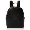 Calvin Klein Donna Zaino Bold Ck con Zip, Nero (Black), Taglia Unica