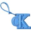 Calvin Klein Donna Portachiavi Deboss Monogram Patch in Pelle, Blu (Marina Blue), Taglia Unica