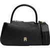 Tommy Hilfiger Borsa a tracolla da donna TH Logo Mini SATCHELAW0AW18743, nero, taglia unica