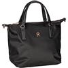 Tommy Hilfiger Donna Borsa Tote Bag Poppy Small Tote Piccola, Nero (Black), Taglia Unica