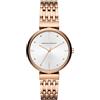 Armani Exchange Orologio da donna, movimento a tre lancette, cassa in acciaio inossidabile oro rosa 36 mm con bracciale in acciaio inossidabile, AX5901, Tono oro rosa e bianco