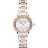 Emporio Armani Orologio da donna, movimento a tre lancette, orologio in acciaio inossidabile con cassa da 32 mm, Argento/Oro Rosa (2T Silver/Rose)