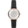Emporio Armani Orologio Donna, movimento a due lancette, cassa in acciaio inossidabile oro rosa 32 mm con cinturino in pelle, AR11387