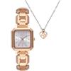 Armani Exchange Orologio da donna, Quarzo Movimento a tre lancette e cassa da 27 mm con cinturino in acciaio inossidabile