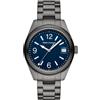 Armani Exchange Orologio da uomo, Movimento al quarzo a tre lancette e cassa da 42 mm con cinturino in acciaio, Carbone e blu scuro