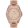 Fossil Orologio Riley Ladies, movimento al quarzo multifunzione, cassa in acciaio inossidabile oro rosa da 38 mm e bracciale in acciaio inossidabile, ES2811
