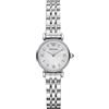 Emporio Armani Orologio Analogico Quarzo Donna con Cinturino in Acciaio Inox, Tono argento