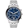 FOSSIL Orologio Analogico al Quarzo da Uomo con Cinturino in Acciaio Inossidabile FS6025, Tono argento e blu