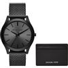 Michael Kors Orologio Runway da uomo, Movimento al quarzo con data a tre lancette e cinturino in acciaio inossidabile o PVC