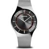 BERING 51640 Orologio radiocontrollato da uomo, orologio da polso cassa in acciaio inossidabile da 40 mm, quadrante, cinturino in maglia milanese, vetro zaffiro