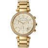 Michael Kors Parker orologio al quarzo cronografo con cinturino in acciaio inossidabile dorato per donna MK5354
