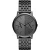 Armani Exchange Orologio da uomo, movimento al quarzo a due lancette e cassa da 40 mm con cinturino in acciaio inossidabile o in pelle, Carbone
