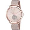 Michael Kors Orologio Portia da donna, Movimento al quarzo multifunzione con cinturino in acciaio inossidabile, 36 mm, Tonalità oro rosa e glitter
