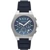 Armani Exchange Orologio da uomo, Movimento cronografico al quarzo e cassa da 42 mm con cinturino in silicone
